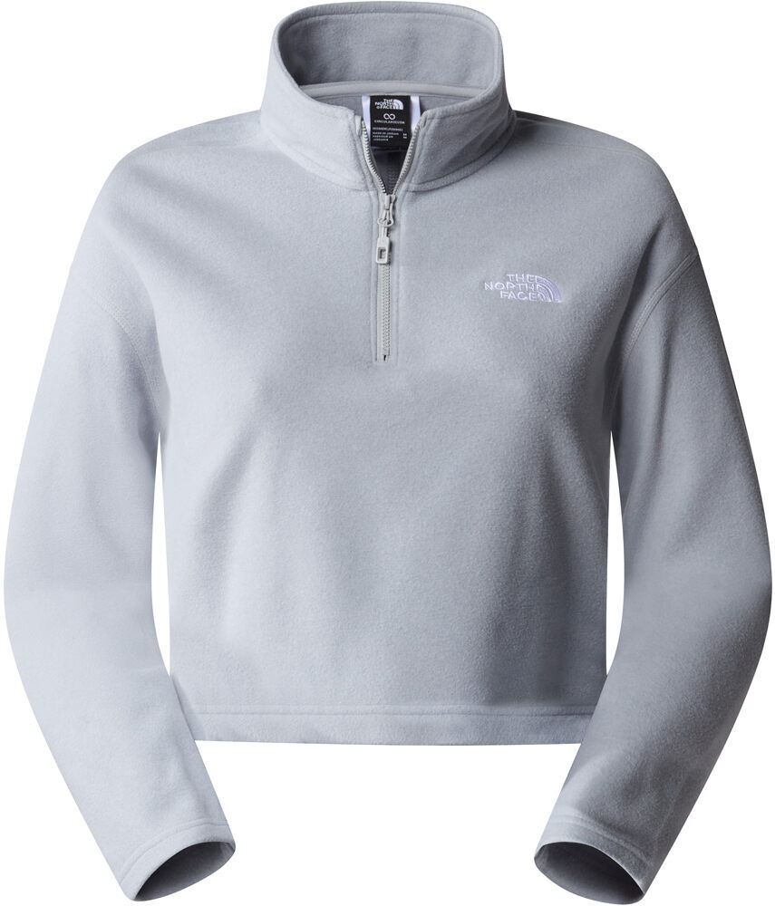 The North Face 100 glacier cropped 1/4 zip forro polar mujer Gris (L)