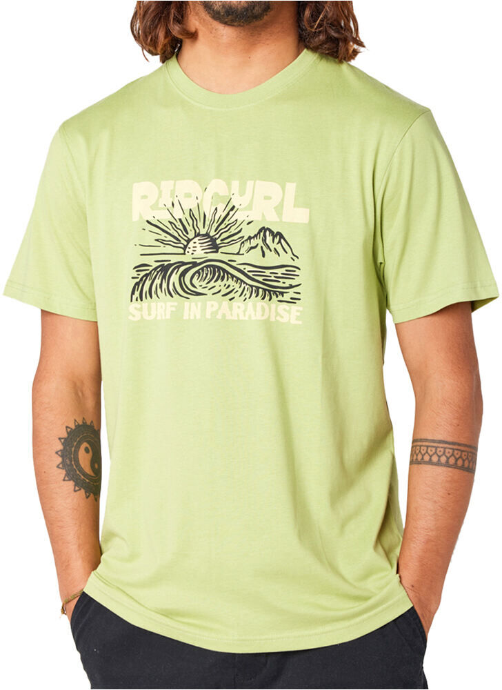 Rip Curl surf paradise camiseta manga corta hombre Verde (S)