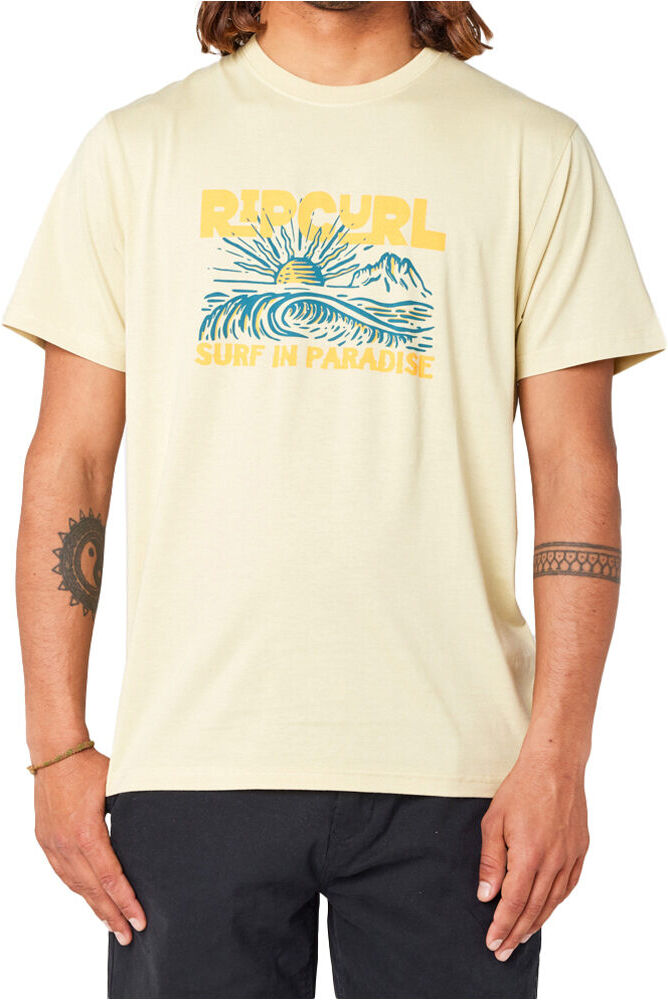 Rip Curl surf paradise camiseta manga corta hombre Amarillo (L)