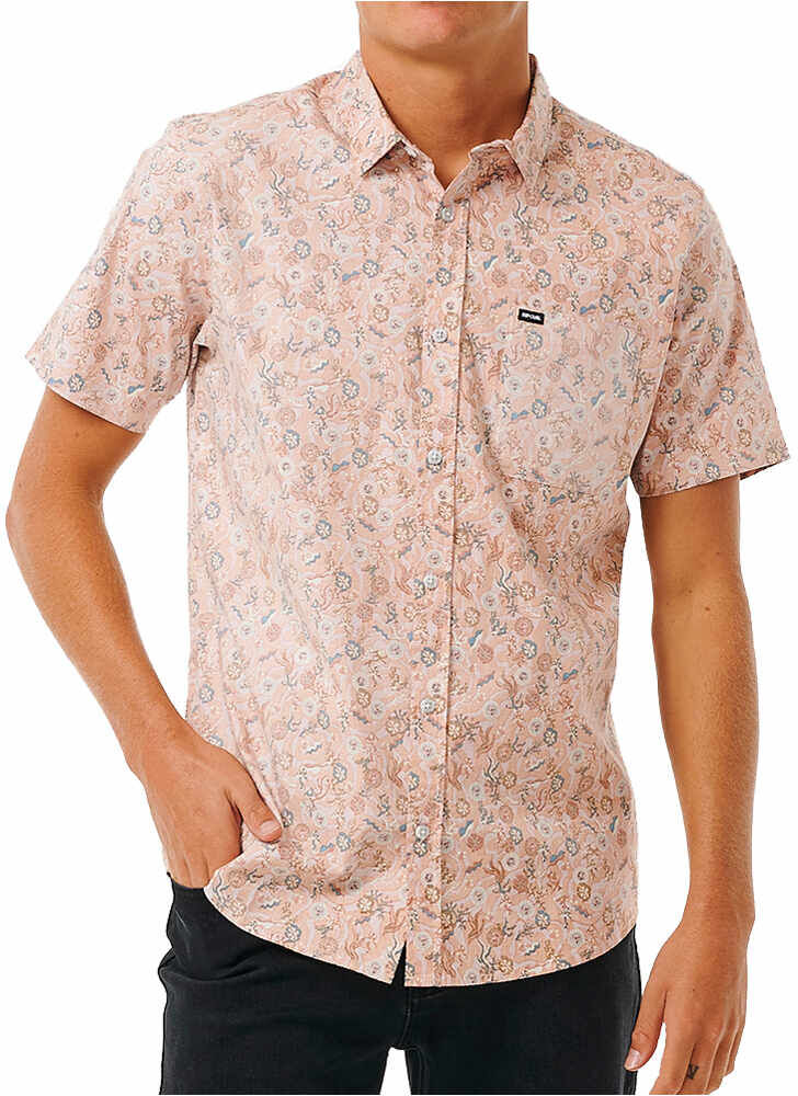 Rip Curl floral reef camisa manga corta hombre Naranja (M)