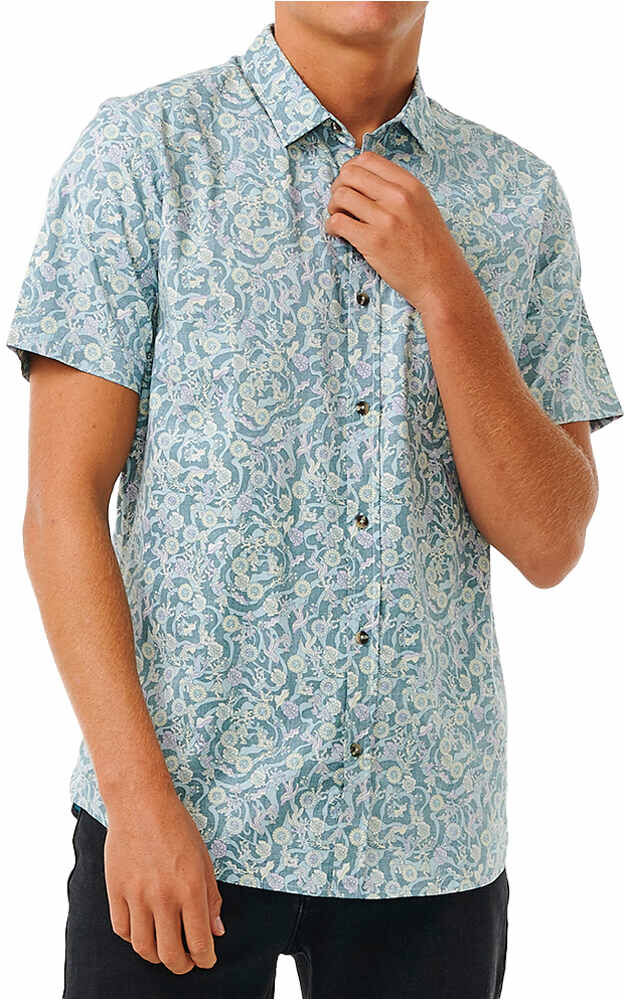 Rip Curl floral reef camisa manga corta hombre Azul (S)