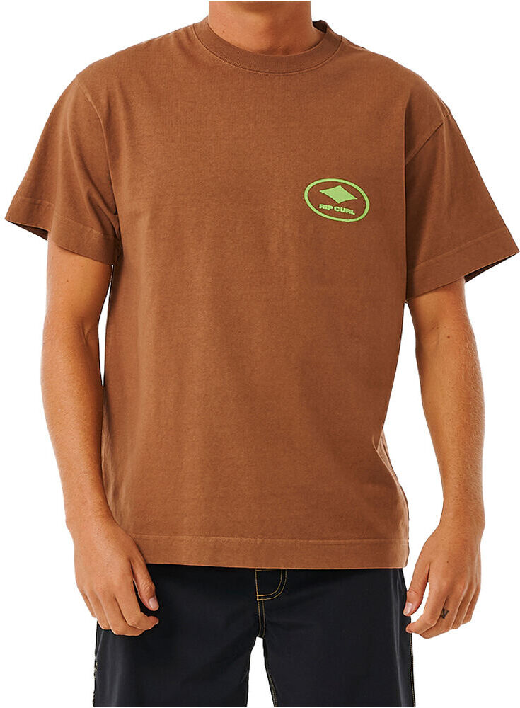 Rip Curl quality surf products oval camiseta manga corta hombre Marron (S)