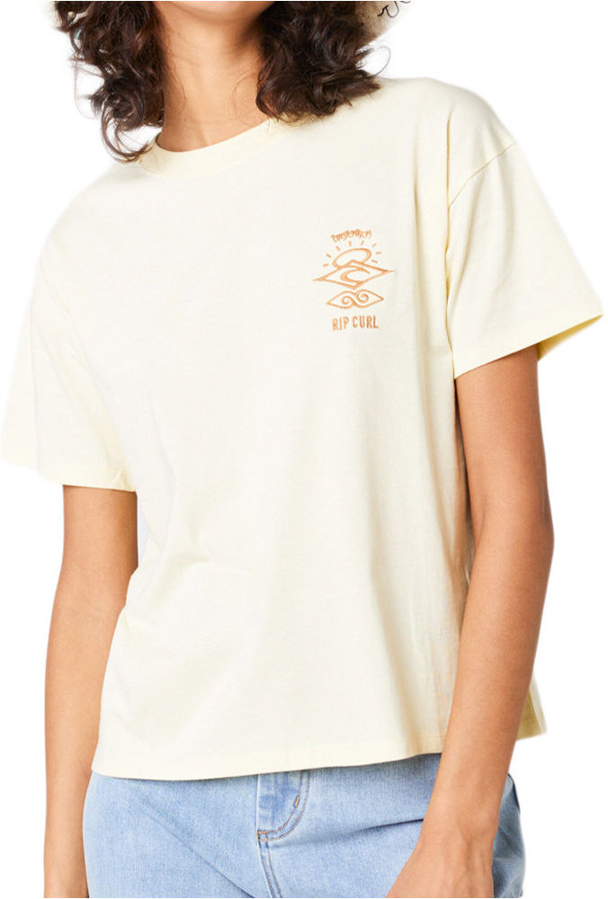 Rip Curl search icon camiseta manga corta mujer Amarillo (L)