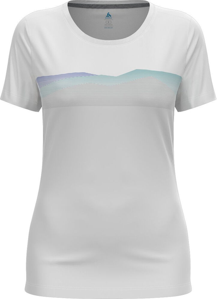 Odlo f-dry ridgeline camiseta montaña manga corta mujer Blanco (M)