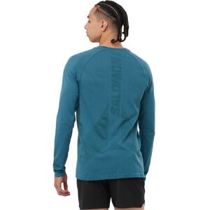 Salomon sense aero camisetas trail running manga larga hombre Marino