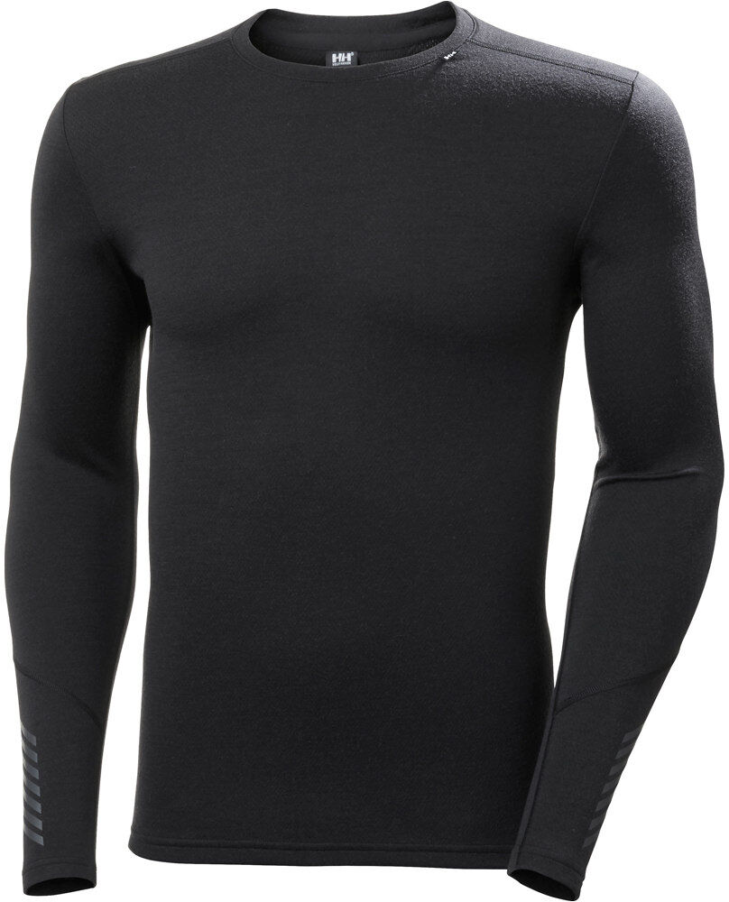 Helly Hansen lifa merino midweigh camiseta térmica manga larga hombre Negro (XXL)