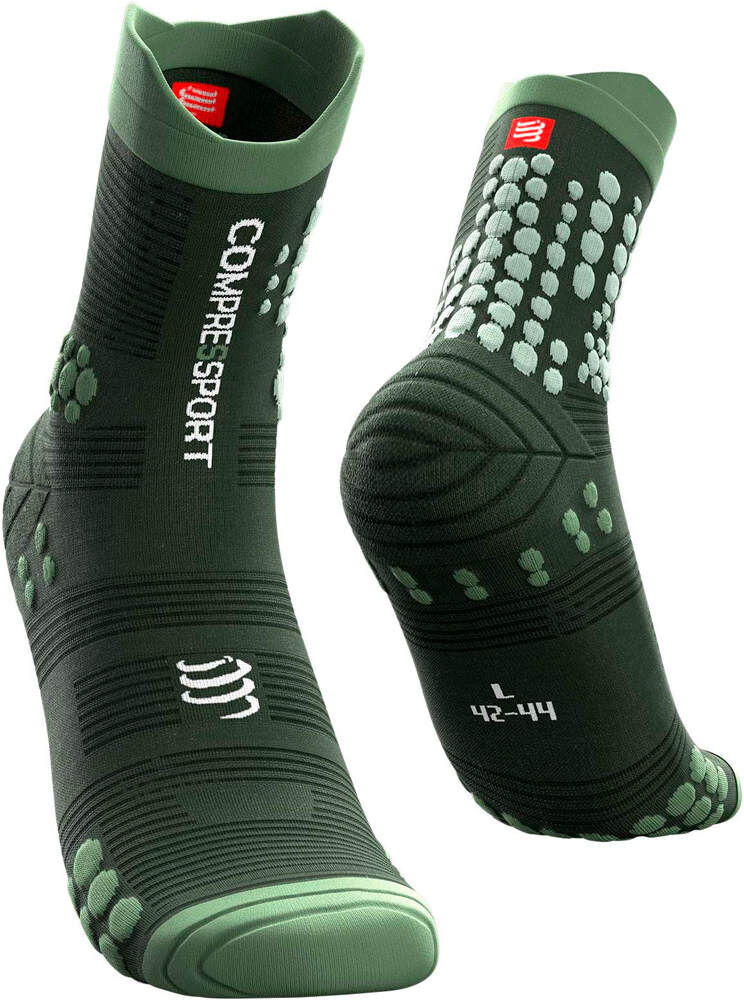 Compressport pro racing socks v30 trail calcetines running Verde (35-38)