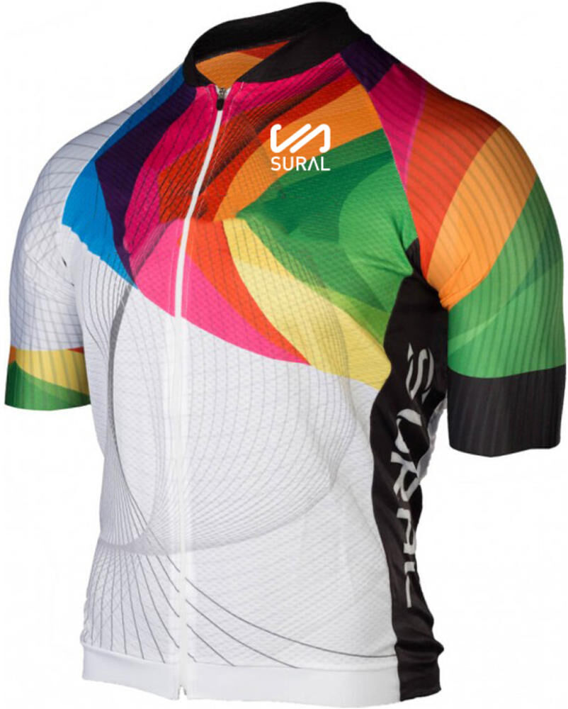 Sural jersey cycling maillot manga corta hombre Multicolor (L)