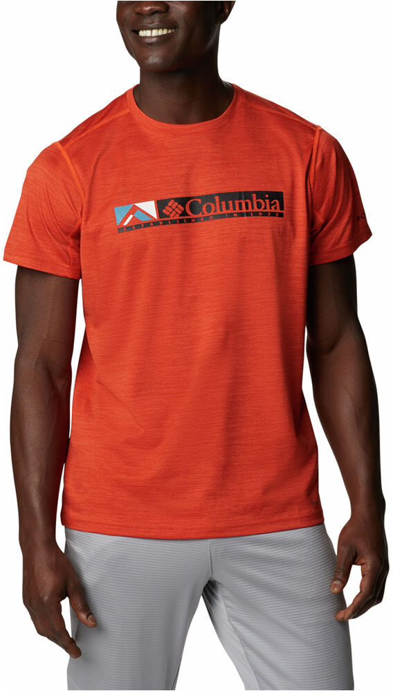 Columbia alpine chill camiseta montaña manga corta hombre Naranja (S)