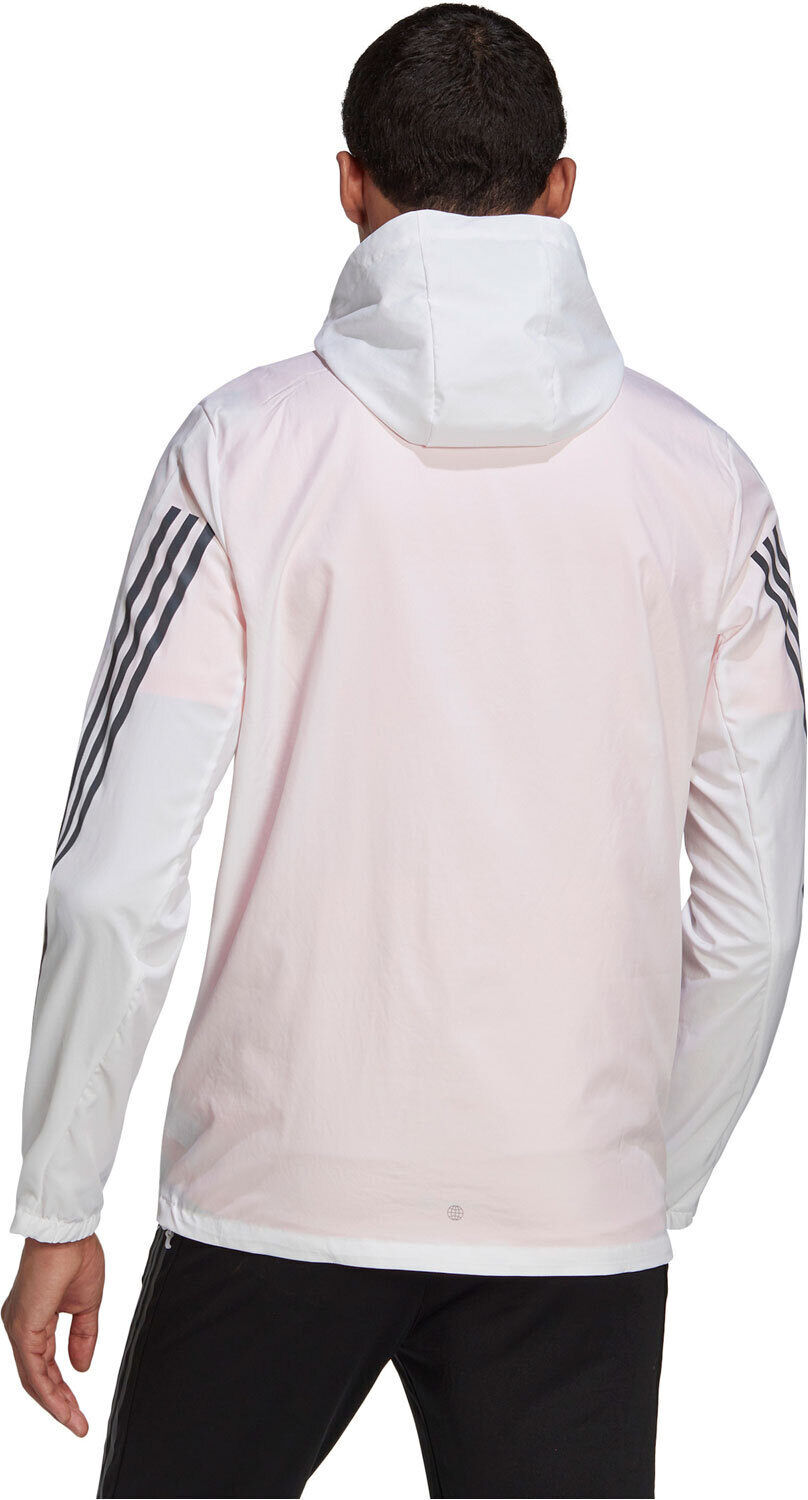 Adidas run icons 3 bandas CHAQUETA RUNNING HOMBRE Blanco (XL)