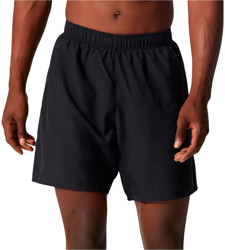 Asics core 2-n-1 7in short pantaloneta técnica hombre Negro (S)