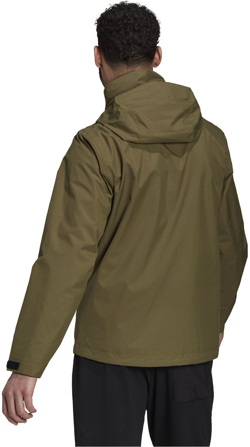 Adidas terrex multi rainrdy primegreen two-layer chaqueta impermeable hombre Marron (L)