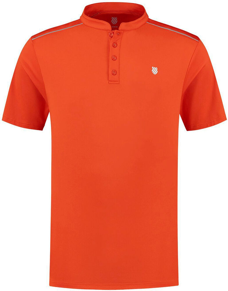 K-Swiss hypercourt henley 2 camiseta tenis manga corta hombre Naranja (L)