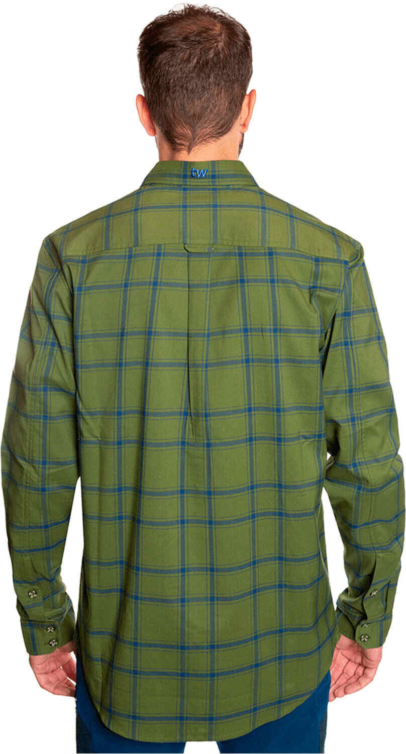 Trango zernez camisa montaña manga larga hombre Verde (L)