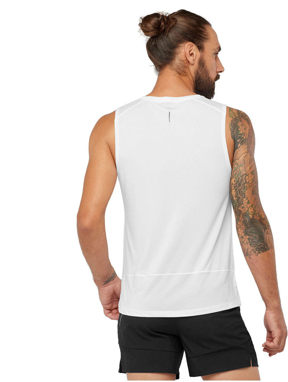 Salomon cross run tank camisetas trail running tirantes hombre Blanco (L)