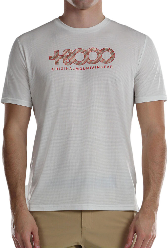 +8000 usame camiseta montaña manga corta hombre Blanco (XXL)