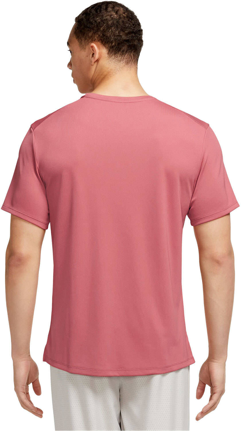 Nike running dri-fit uv miler camiseta técnica manga corta hombre Rosa (L)