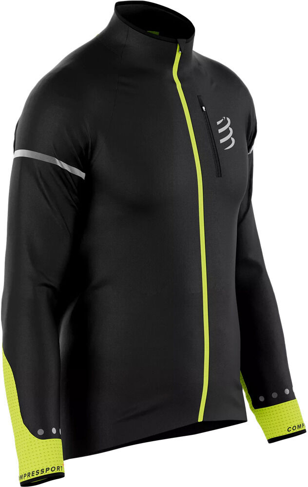 Compressport hurricane windproof jacket CHAQUETA RUNNING HOMBRE Negro (L)