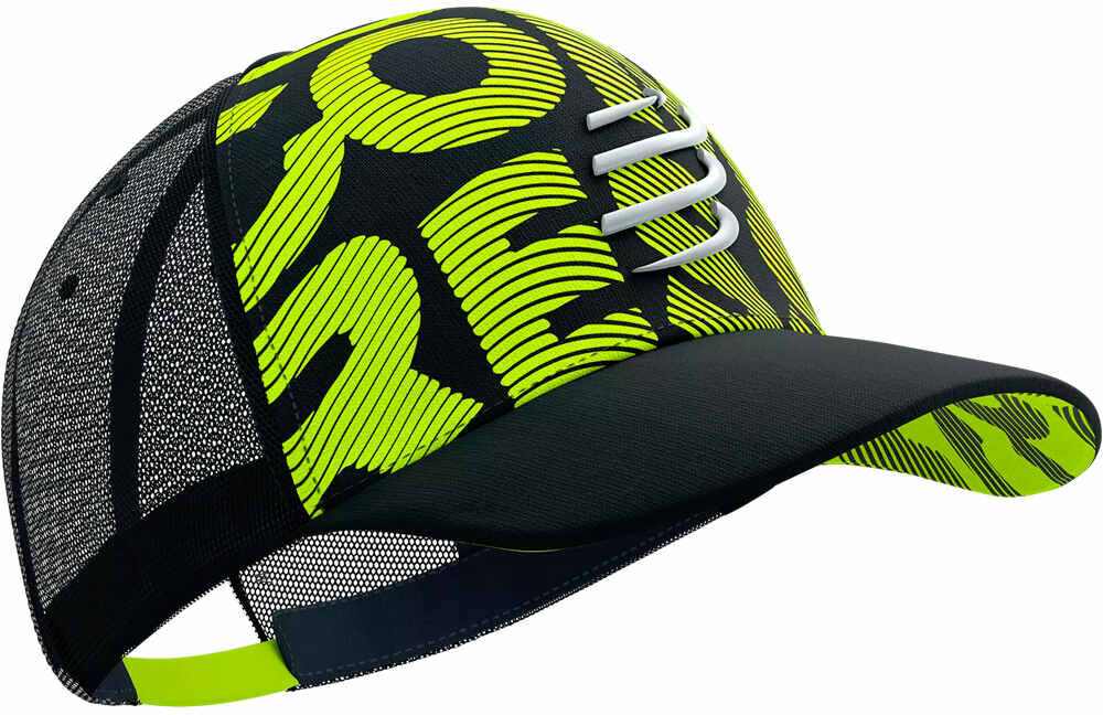 Compressport trucker gorra running Negro (UNICA)