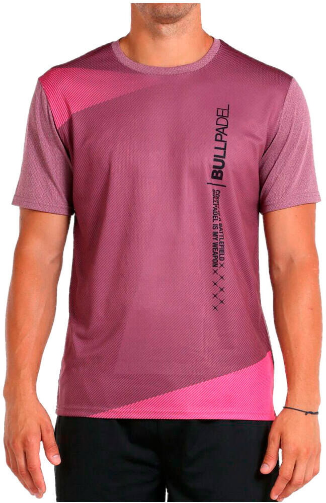 Bullpadel orisa camiseta tenis manga corta hombre Granate (S)