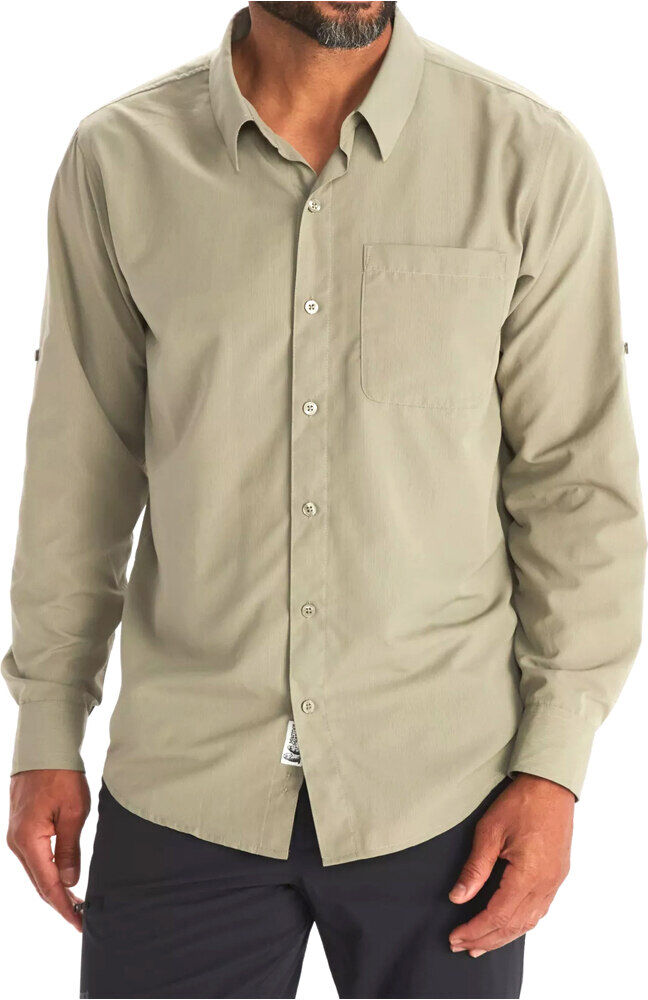 Marmot aerobora camisa montaña manga larga hombre Verde