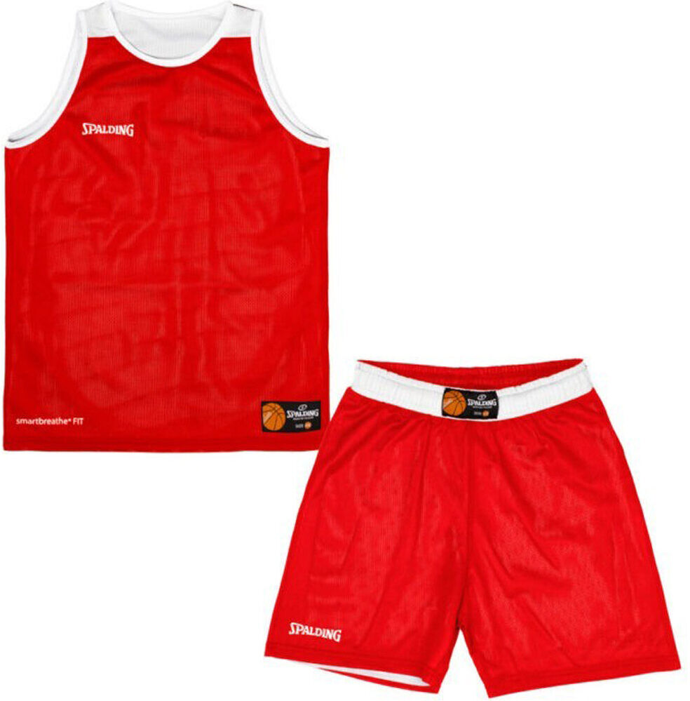 Spalding double face set camiseta baloncesto niños Rojo (XS)