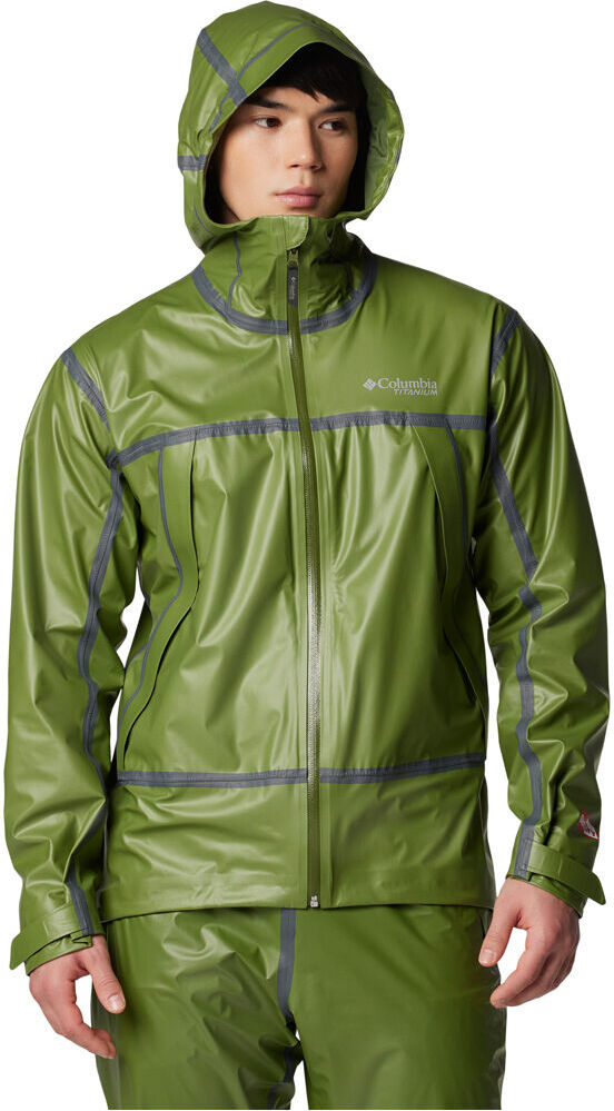 Columbia outdry extreme wyldwood chaqueta impermeable hombre Verde (L)