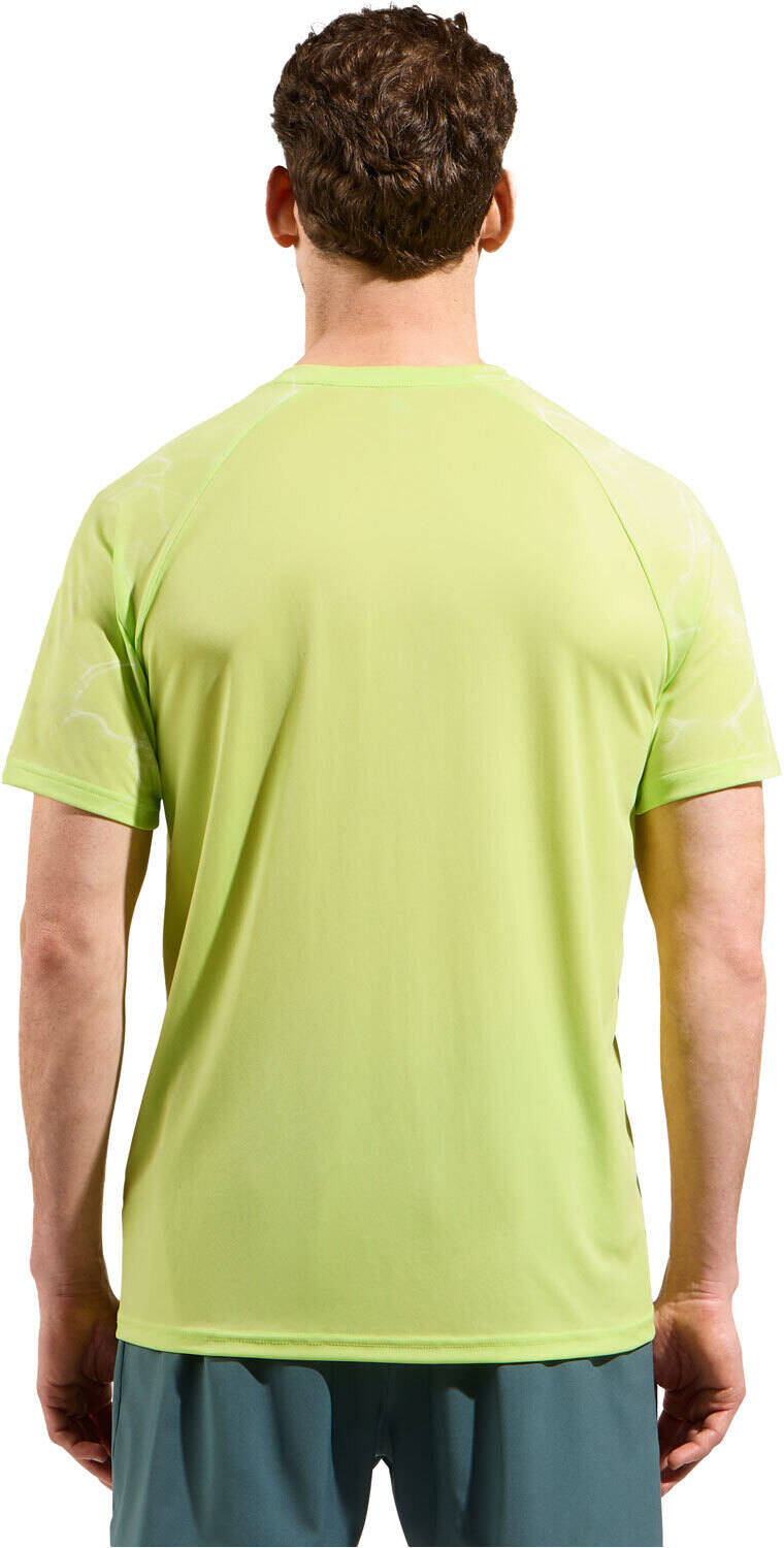 Odlo essential print camiseta montaña manga corta hombre Amarillo (S)