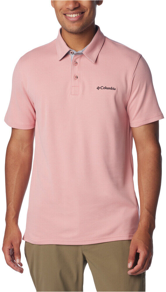 Columbia nelson point camiseta montaña manga corta hombre Rosa (XL)