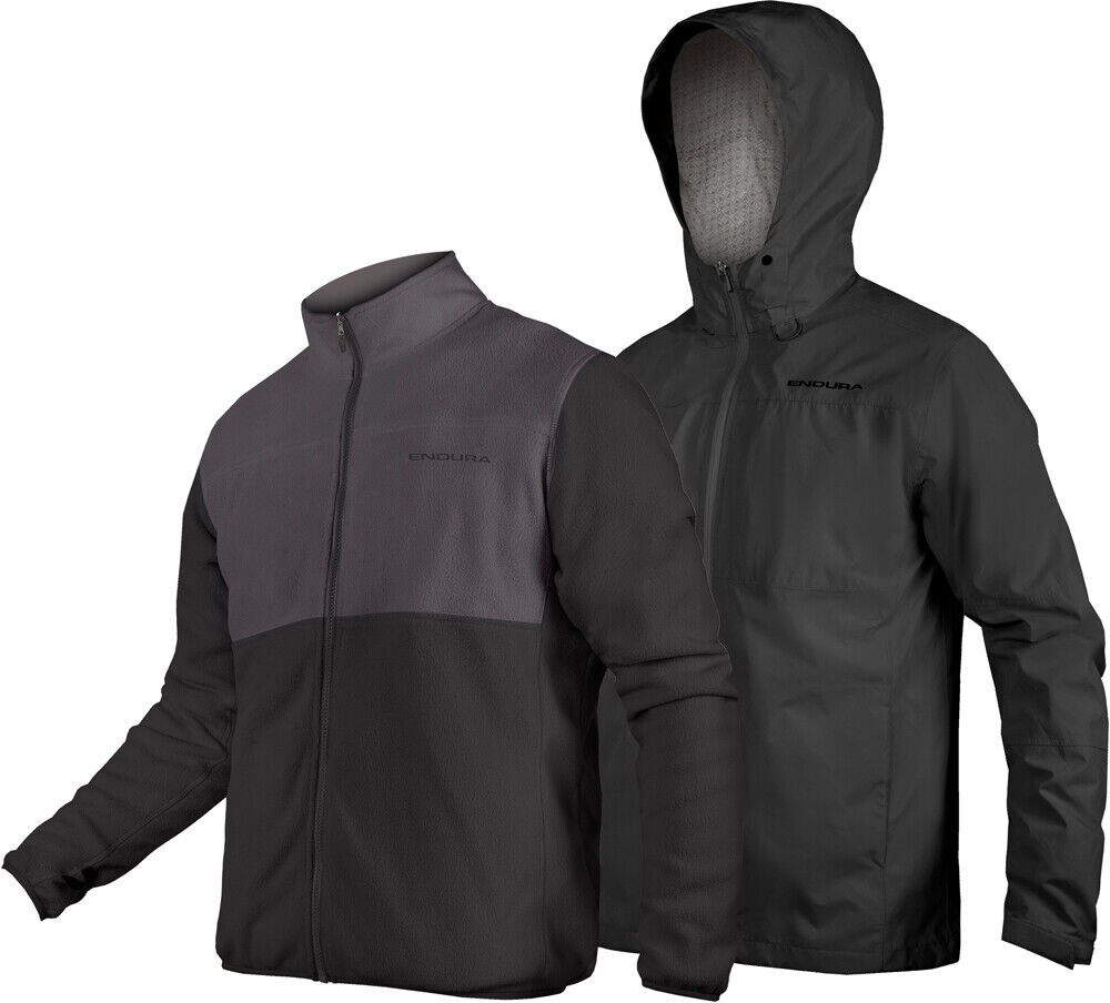 Endura chaqueta impermeable hummvee 3-in-1 cortavientos ciclismo hombre Negro (S)