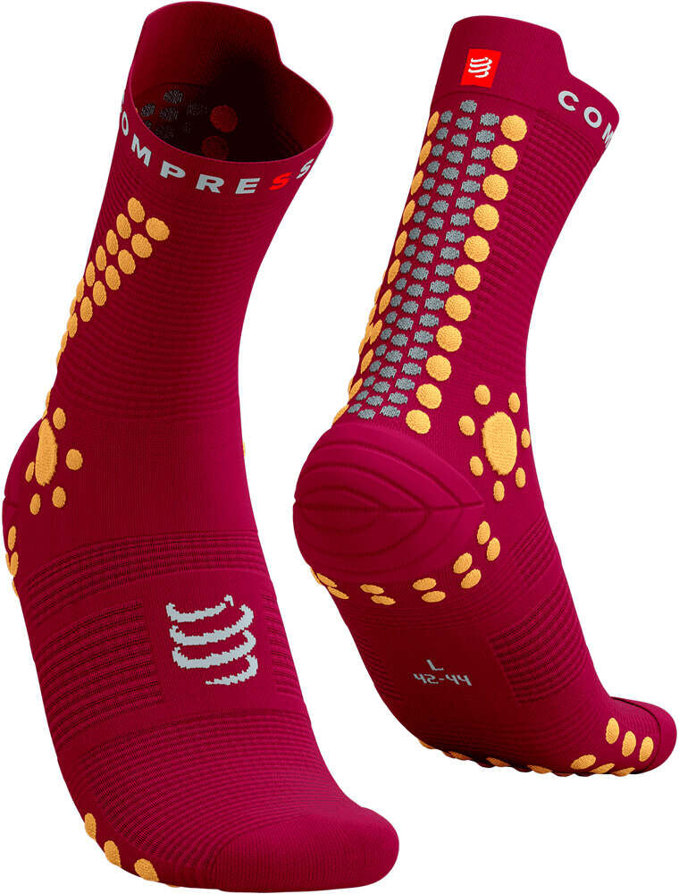 Compressport pro racing v40 trail calcetines running Rojo (2)