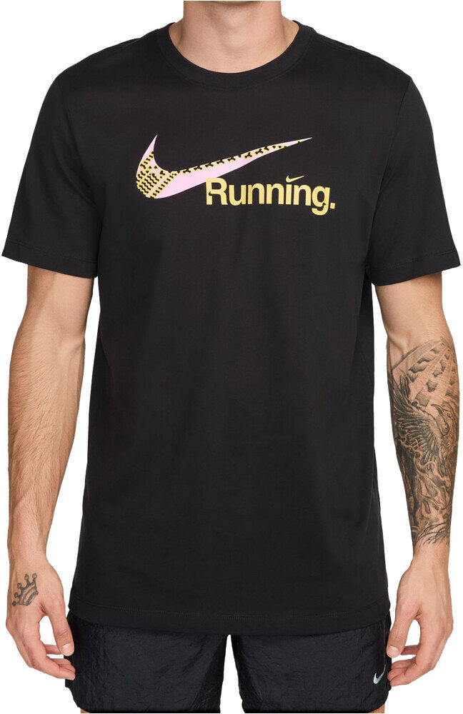 Nike dri-fit run heritage 2 camiseta técnica manga corta hombre Negro (S)