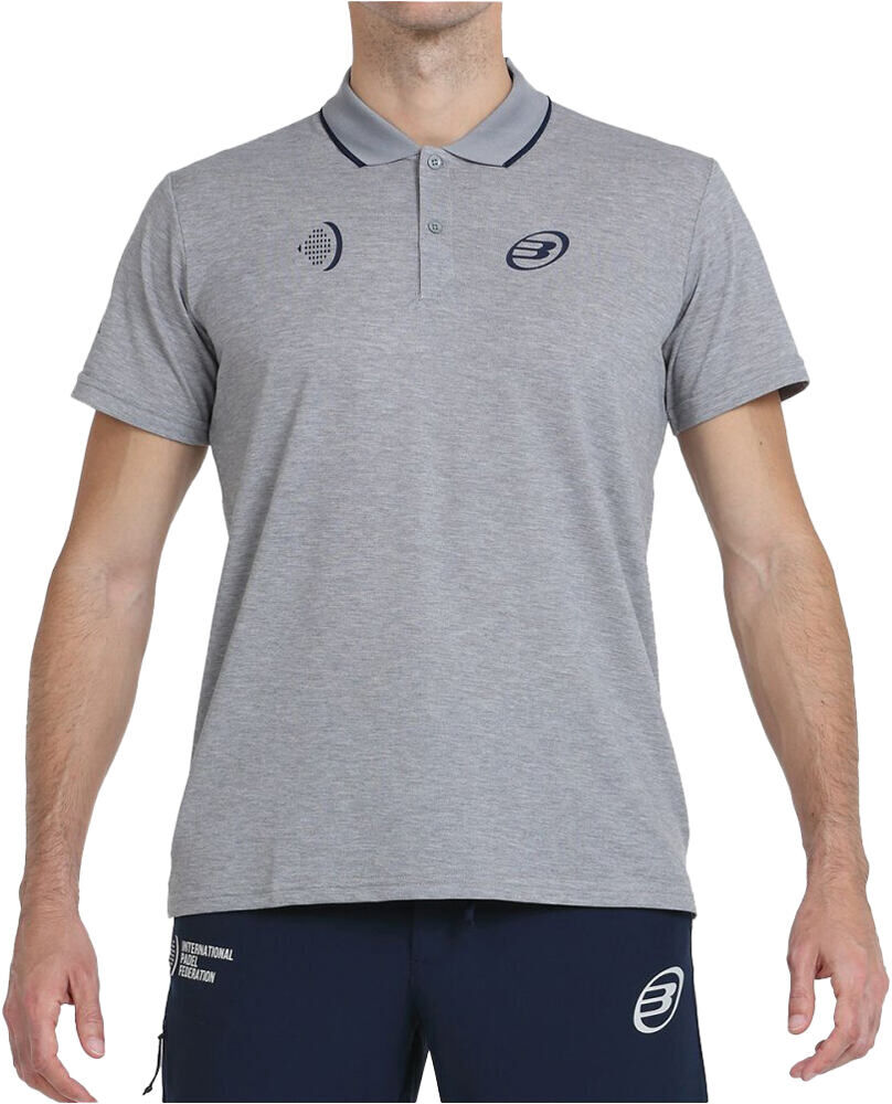 Bullpadel cente polo tenis manga corta hombre Gris (XXL)