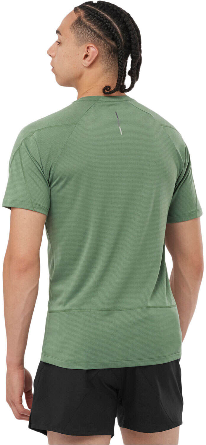 Salomon croos run camisetas trail running manga corta hombre Verde