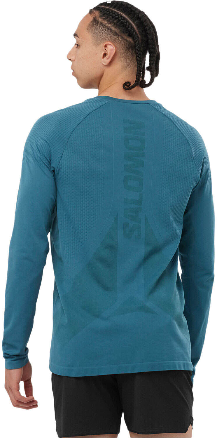 Salomon sense aero camisetas trail running manga larga hombre Marino (XL)