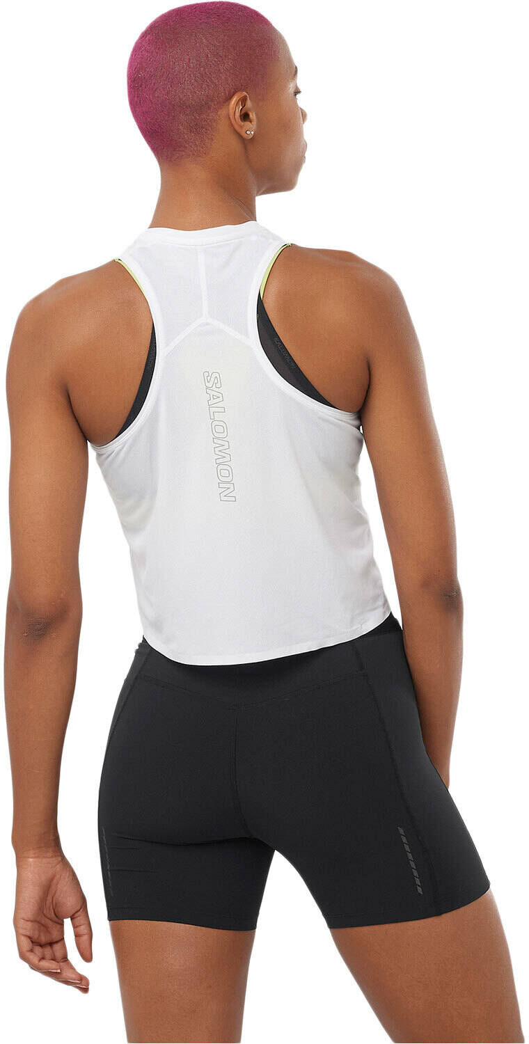 Salomon sense aero camiseta tirantes running Blanco (M)