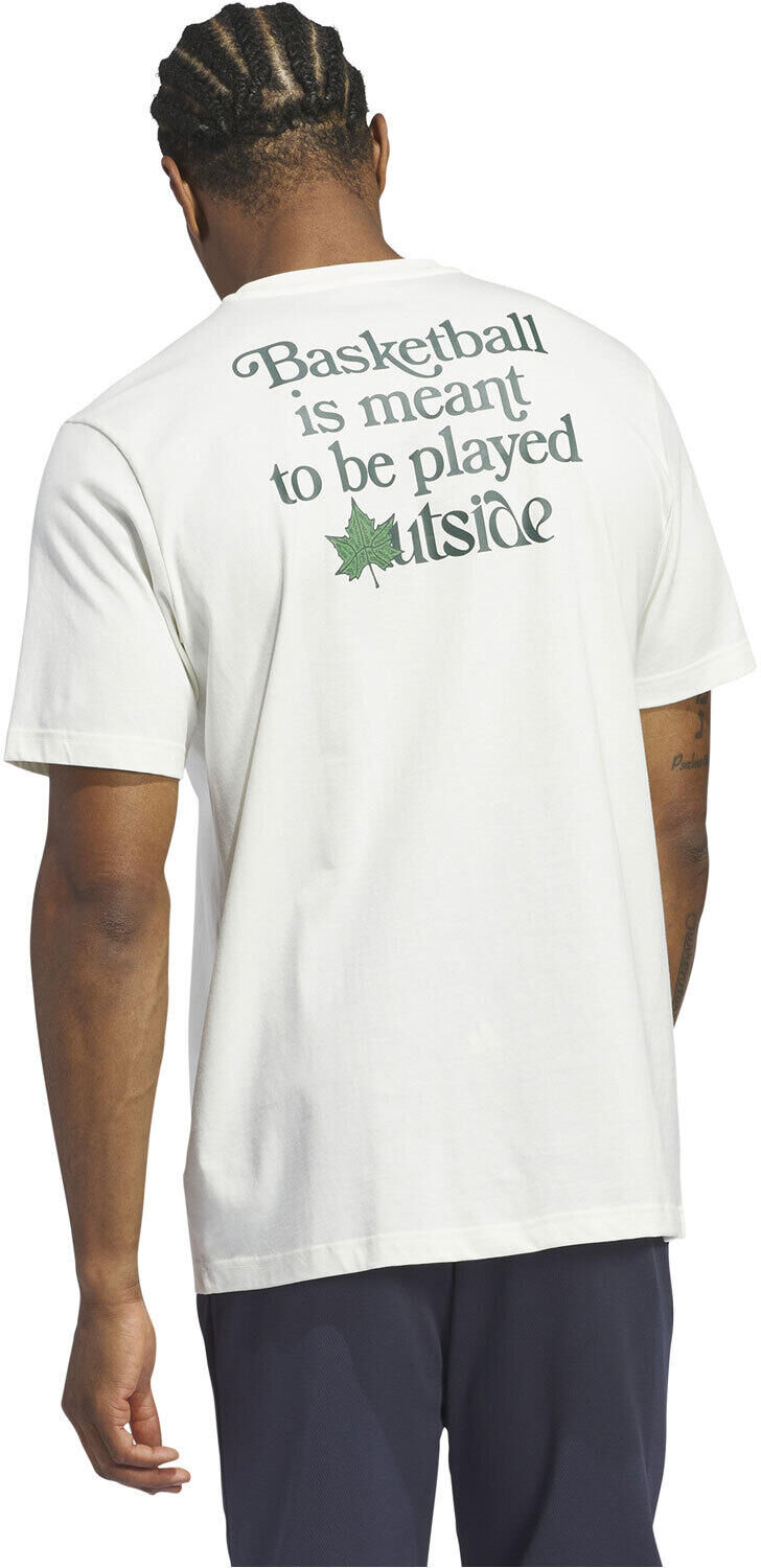 Adidas court therapy graphic camiseta baloncesto Blanco (S)