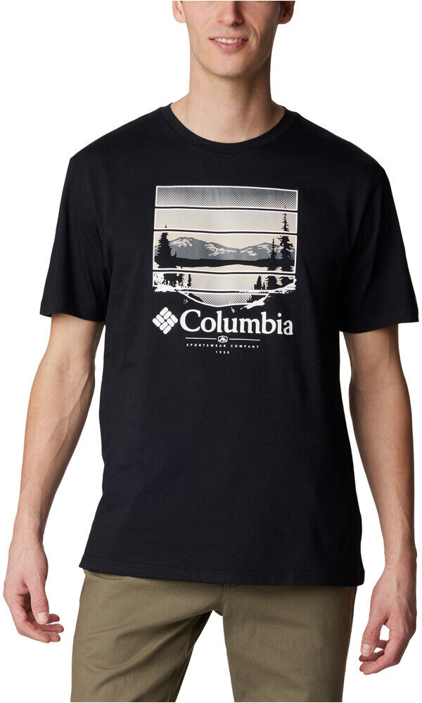 Columbia path lake camiseta montaña manga corta hombre Negro (XL)