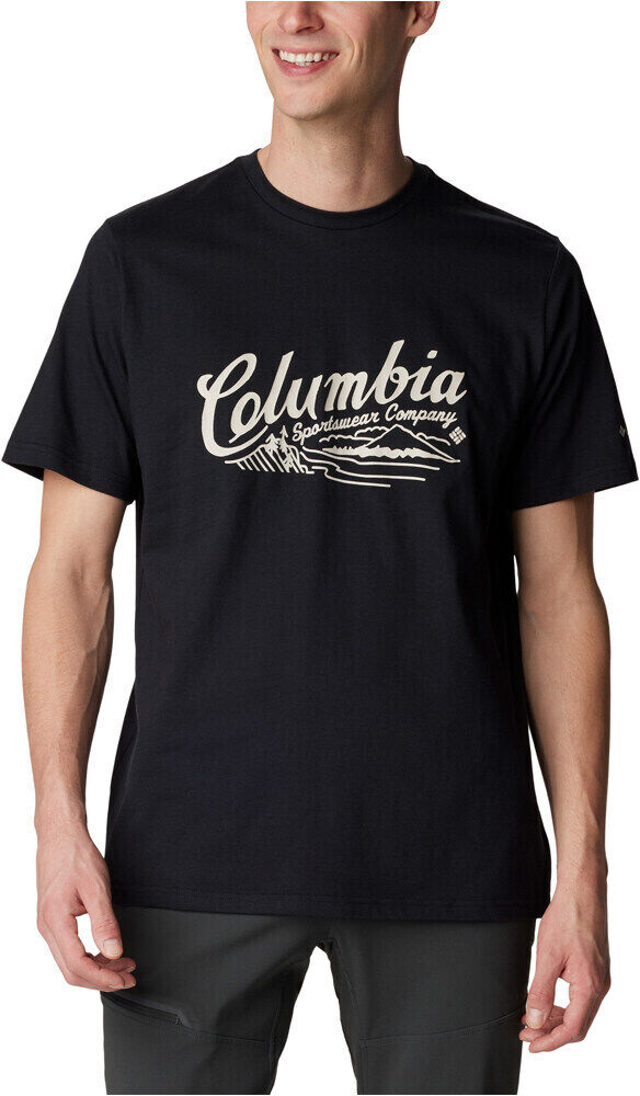 Columbia rockaway river camiseta montaña manga corta hombre Negro (XXL)