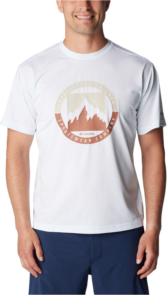 Columbia ice lake ii camiseta montaña manga corta hombre Blanco (XL)