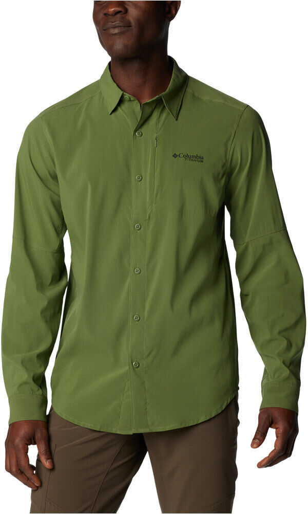 Columbia cirque river camisa montaña manga larga hombre Verde (XXL)