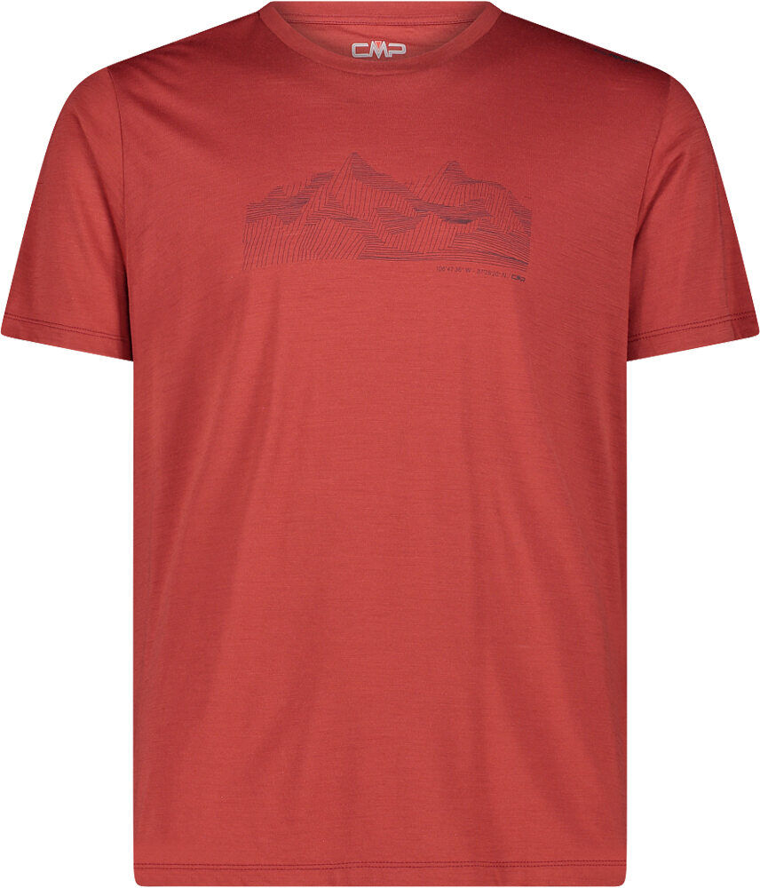 Cmp man t-shirt camiseta montaña manga corta hombre Rojo (56)