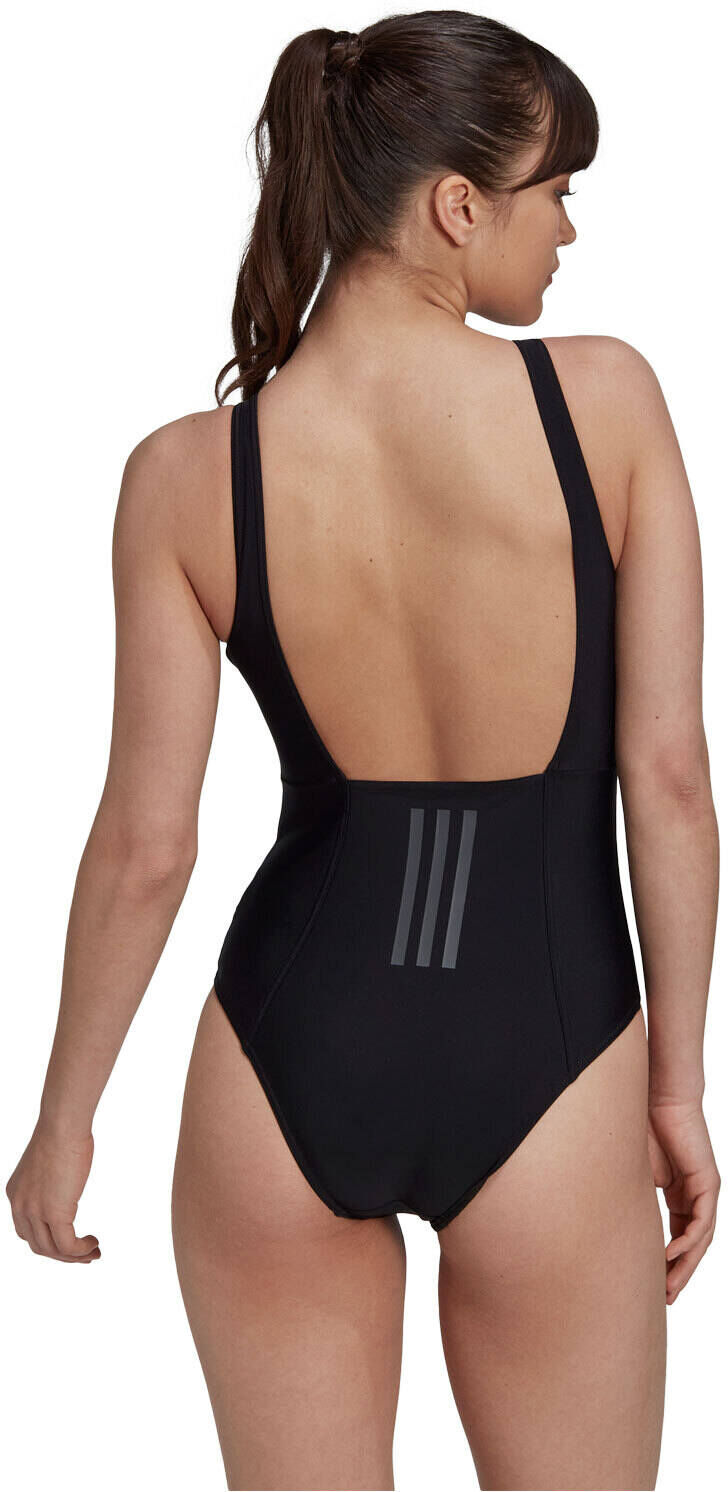 Adidas iconisea 3 bandas bañador natación mujer Negro (32)