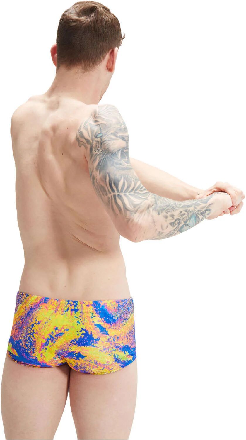 Speedo 17cm club training allover brief bañador natación hombre Azul (36)