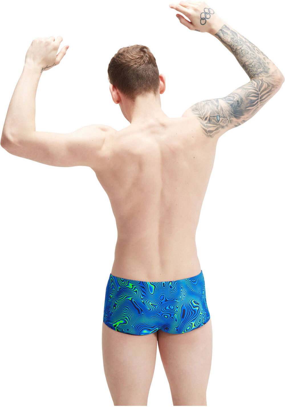 Speedo 17cm club training allover brief bañador natación hombre Marino (36)