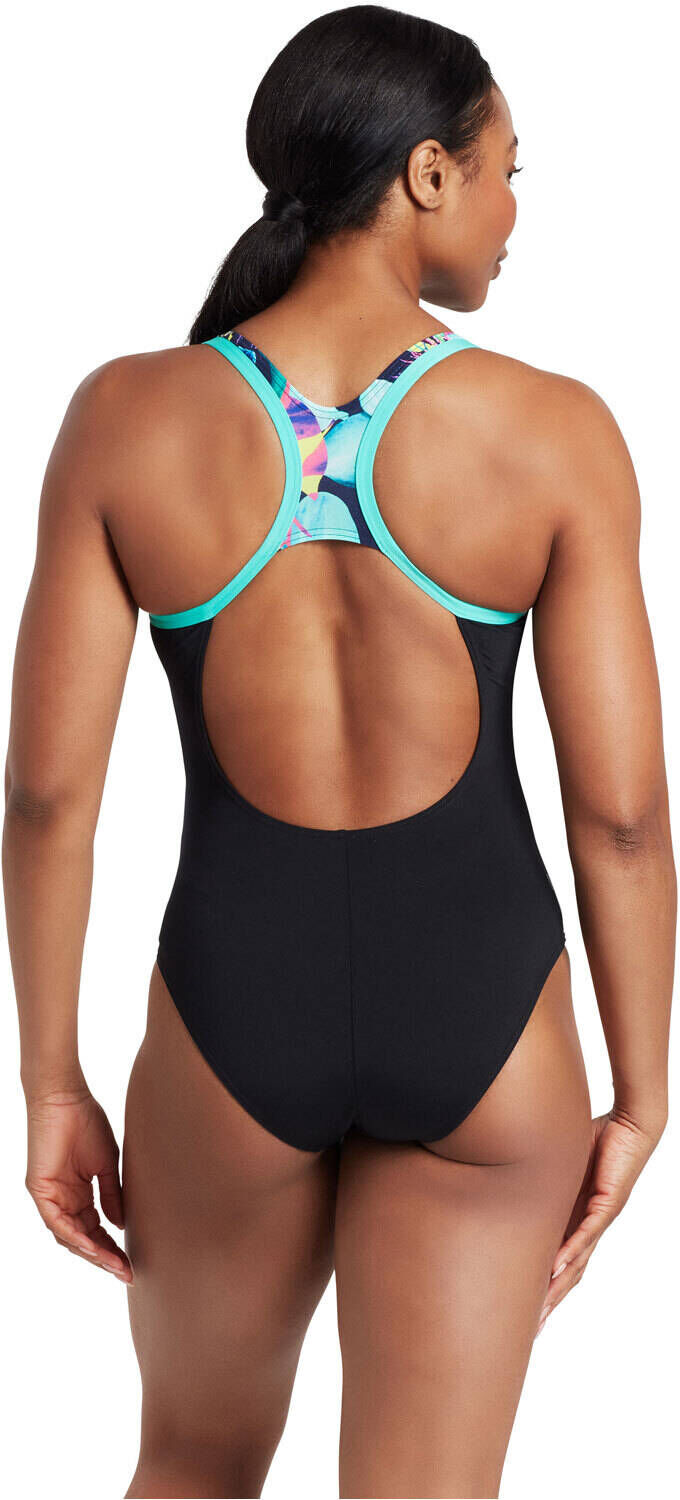 Zoggs atom back bañador natación mujer Negro (XS)