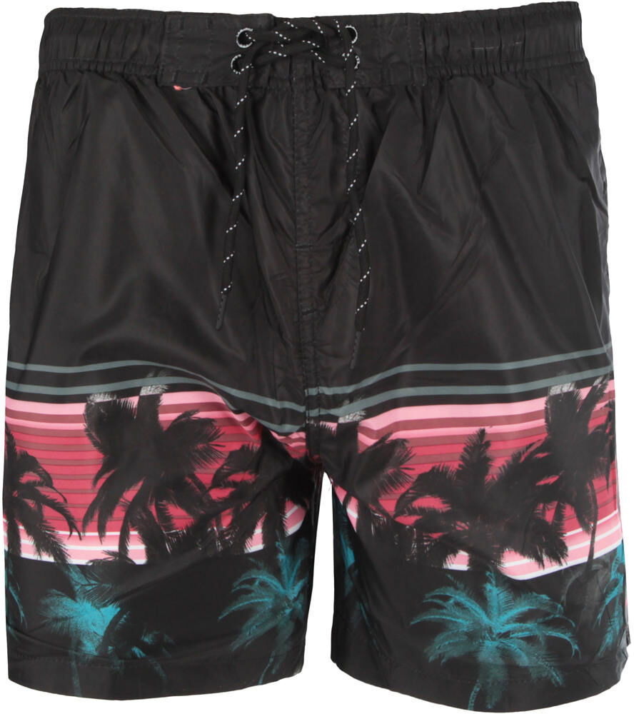 Losan palm bañador playa hombre Negro (XL)