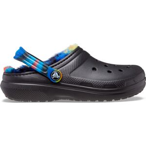 Crocs classic lined spray dye clog zueco niño Negro (11)