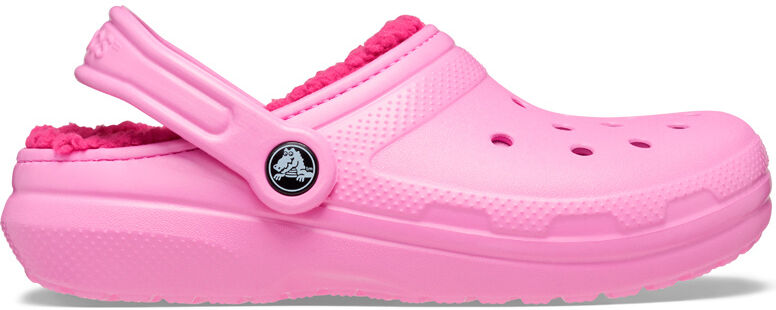 Crocs classic lined clog zueco niño Rosa (12)