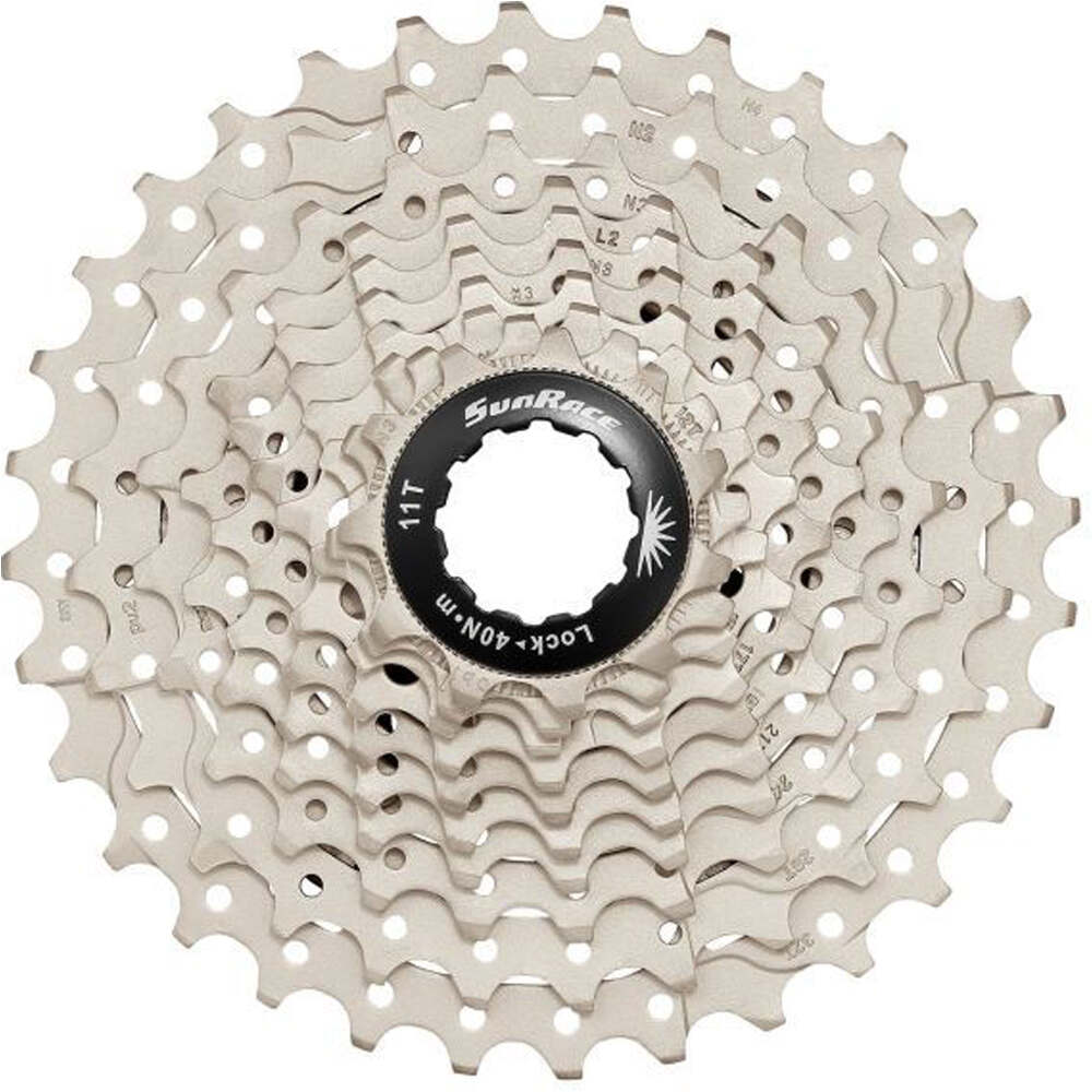 Sun Race cassette sunrace acero metal 10v11-28 cassette mtb Negro (UNICA)